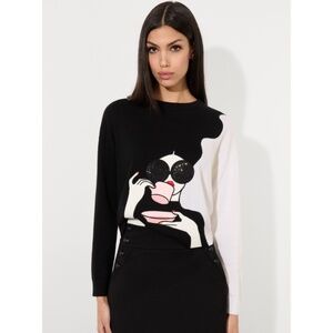 Alice + Olivia Stace Face Wool Pullover size XS